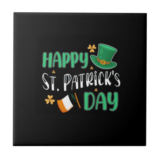 happy st patrick's day tegeltje (Voorkant)