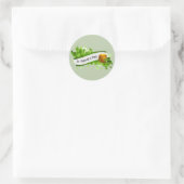 Happy St. Patrick's Day tekst en pot goud Ronde Sticker (Tas)