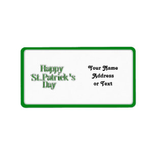 Happy St Patrick's Day Text Afbeelding Etiket