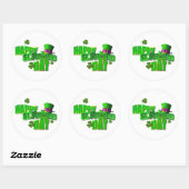 Happy St. Patrick's Day Text Ronde Sticker (Vel)