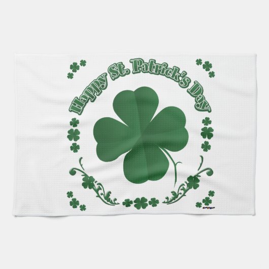 Happy St. Patrick's Day Theedoek (Horizontaal)