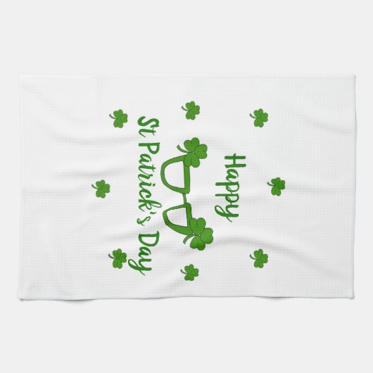 Happy St Patrick's Day Theedoek (Horizontaal)