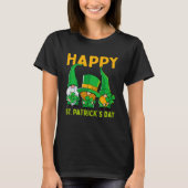 Happy St Patrick's Day Three Gnome Irish Shamrock T-shirt (Voorkant)