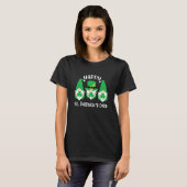 Happy St Patrick's Day Three Gnome Irish Shamrock T-shirt (Voorkant volledig)
