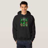Happy St Patricks Day Three Gnome Shamrock Leopard Hoodie (Voorkant volledig)