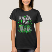 Happy St Patrick's Day Three Gnomes Shamrock Essen T-shirt (Voorkant)