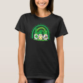 Happy St Patrick's Day Three Gnomes Shamrock Rainb T-shirt (Voorkant)
