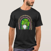 Happy St Patrick's Day Three Gnomes Shamrock Rainb T-shirt (Voorkant)