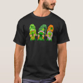 Happy St Patrick's Day Three Gnomes Shamrock T-shirt (Voorkant)