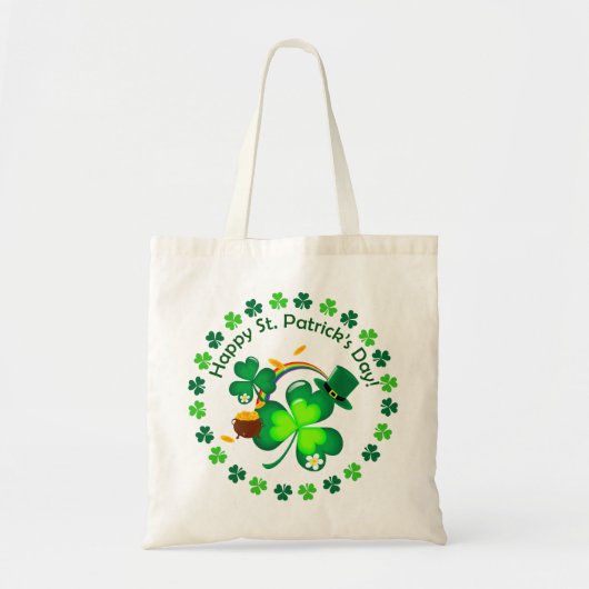 Happy St. Patrick's Day Tote Bag (Voorkant)