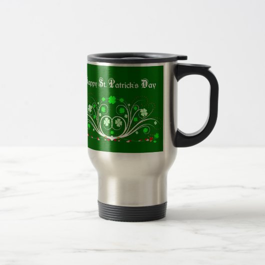 Happy St. Patricks Day Travel Mug - Celtic Scrolls Reisbeker (Rechts)