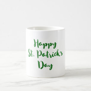 Happy St. Patrick's Day Trendy Font Typografie Koffiemok