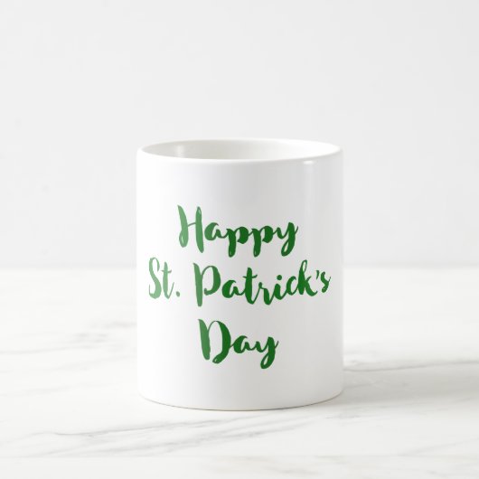 Happy St. Patrick's Day Trendy Font Typografie Koffiemok (Center)