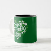 Happy St Patrick's Day Tweekleurige Koffiemok (Voorkant links)