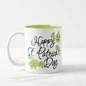 Happy St Patrick's Day Tweekleurige Koffiemok (Links)