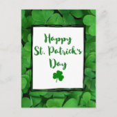 Happy St. Patrick's Day Typografie met Clover Briefkaart (Voorkant)