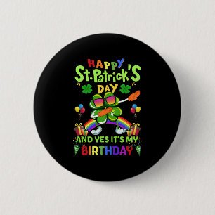 Happy St Patrick's Day Verjaardag Paddy's Day Ronde Button 5,7 Cm