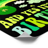 Happy St Patricks Day Verjaardag Saint Paddys Vrou Poster (Hoek)