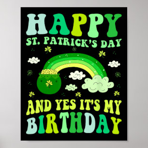 Happy St Patricks Day Verjaardag Saint Paddys Vrou Poster