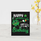 Happy St Patricks Day Verjaardagsfeest Shamrock Da Kaart (Gele Bloem)