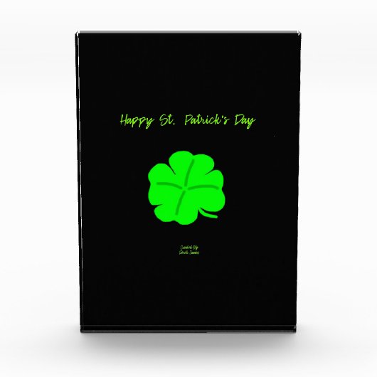 Happy St. Patrick's Day Verticaal fotoblok (Voorkant)