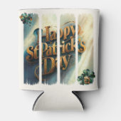Happy St. Patrick's Day Vertical Brushstroke Blikjeskoeler (Voorkant)