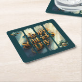 Happy St.Patrick's Day Vertical Brushstroke Kartonnen Onderzetters (Schuin)