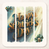 Happy St.Patrick's Day Vertical Brushstroke Kartonnen Onderzetters (Voorkant)