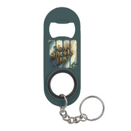 Happy St.Patrick's Day Vertical Brushstroke Mini Flessenopener