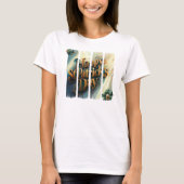 Happy St. Patrick's Day Vertical Brushstroke T-shirt (Voorkant)