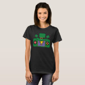 Happy St Patricks Day Video Game Controller Irish  T-shirt (Voorkant volledig)