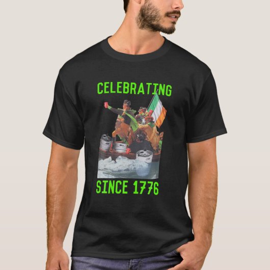 Happy St Patrick's Day Viering sinds 1776 T-shirt (Voorkant)