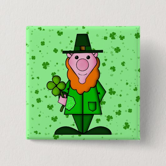 Happy St. Patrick's Day Vierkante Button 5,1 Cm (Voorkant)