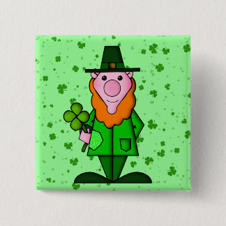 Happy St. Patrick's Day Vierkante Button 5,1 Cm