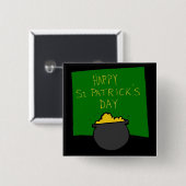 Happy St. Patrick's Day Vierkante Button 5,1 Cm (Voorkant /achterkant)