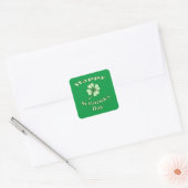Happy St Patrick's day Vierkante Sticker (Envelop)