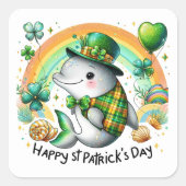 Happy St. Patrick's Day Vierkante Sticker (Voorkant)