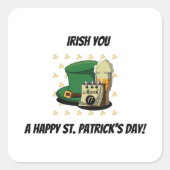 Happy St. Patrick's Day Vierkante Sticker (Voorkant)