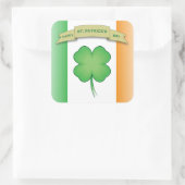 Happy St. Patrick's Day Vierkante Sticker (Tas)