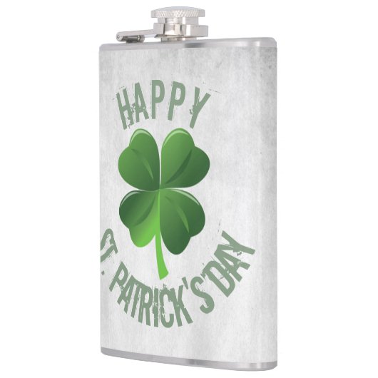 Happy St. Patrick's Day Vinyl Wrapped Flask Heupfles (Links)