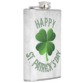 Happy St. Patrick's Day Vinyl Wrapped Flask Heupfles (Rechts)