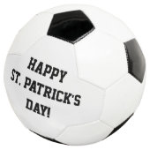 Happy St. Patrick's Day Voetbal Black White (Drie kwart)
