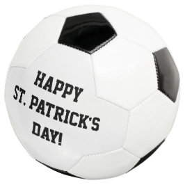 Happy St. Patrick's Day Voetbal Black White