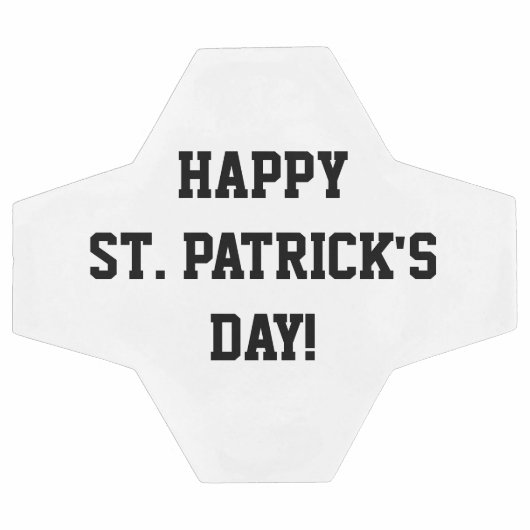 Happy St. Patrick's Day Voetbal Black White (Enkel)