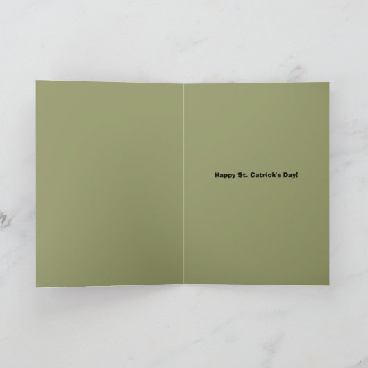 Happy St. Patrick's Day voor iedereen zwarte kat Feestdagen Kaart (Binnen)