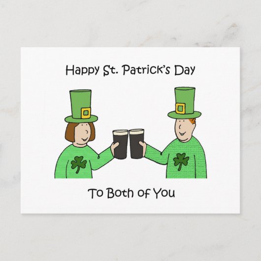 Happy St Patrick's Day voor jullie beiden Briefkaart (Voorkant)