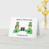 Happy St Patrick's Day voor jullie beiden Kaart (Gele Bloem)