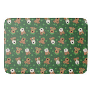 Happy St Patricks Day Welsh Wire Fox Terrier Honde Badmat