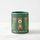 Happy St Patricks Day Welsh Wire Fox Terrier Honde Mok (Midden)