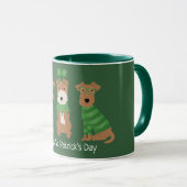 Happy St Patricks Day Welsh Wire Fox Terrier Honde Mok (Voorkant rechts)